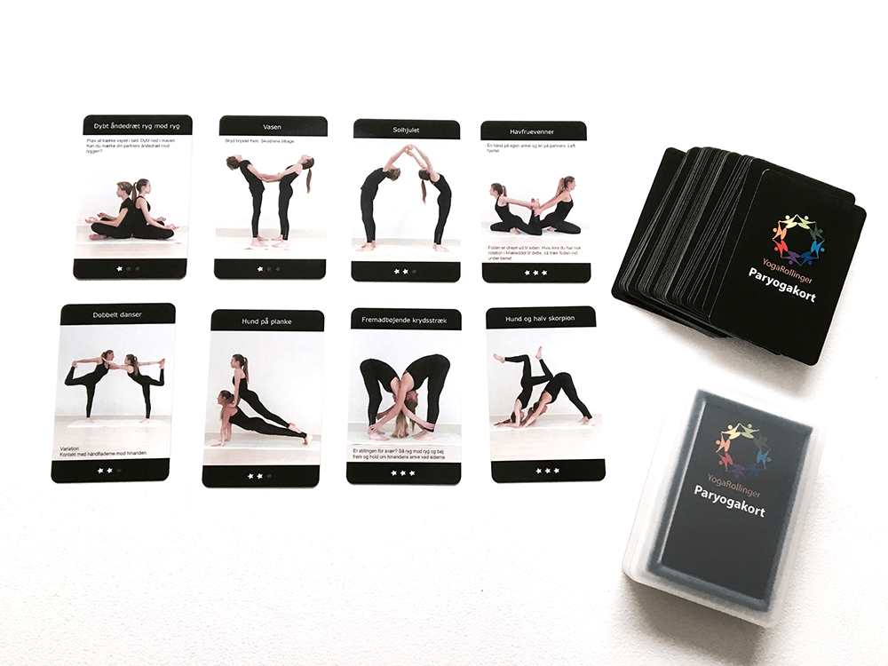 Paryogakort YogaRollinger Yogakort på Dansk til yoga i skolen.